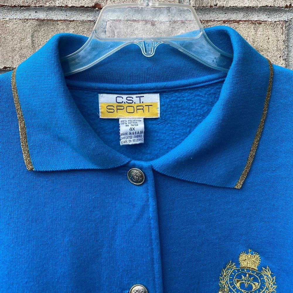 PLUS SIZE -4X CST SPORT Gold Trimmed  Jacket - Picture 4 of 11